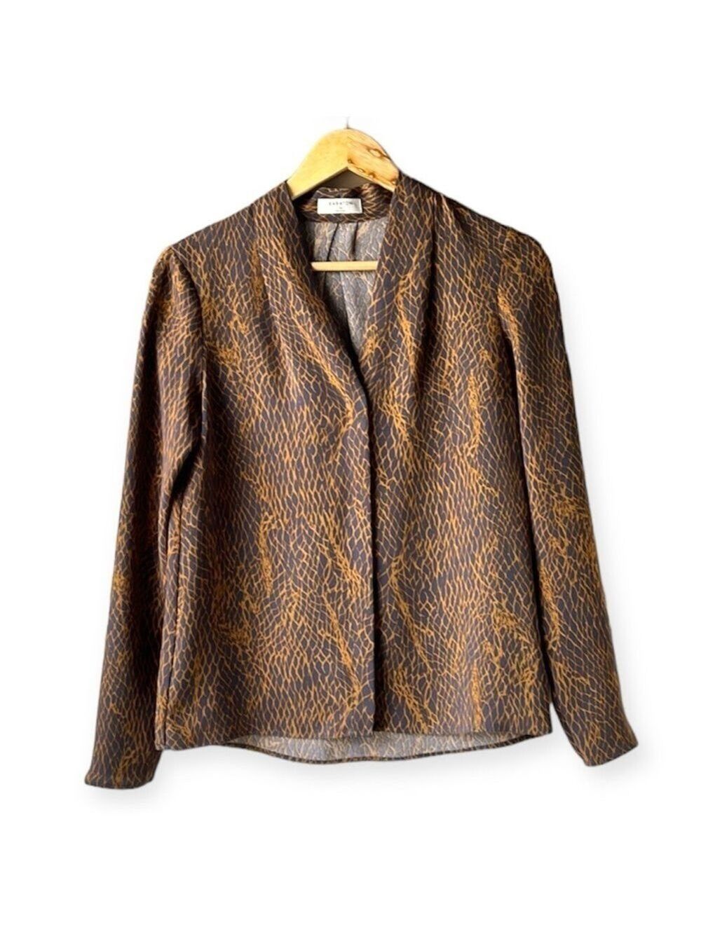 BABATON Navy & Gold Power Blouse Size XS